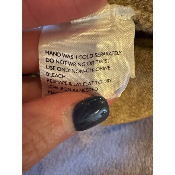 Anthropologie Sweater Women XS Beige Tan Knit Button Shoulder Margarita Tunic - Picture 11 of 11